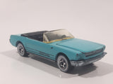 1987 Hot Wheels '65 Mustang Convertible Turquoise Die Cast Toy Car Vehicle with Opening Hood