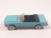 1987 Hot Wheels '65 Mustang Convertible Turquoise Die Cast Toy Car Vehicle with Opening Hood