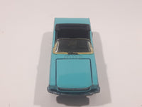 1987 Hot Wheels '65 Mustang Convertible Turquoise Die Cast Toy Car Vehicle with Opening Hood