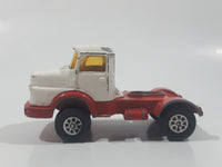 Vintage Corgi Juniors Mercedes Benz Semi Tractor Truck White and Red Die Cast Toy Car Vehicle