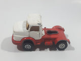 Vintage Corgi Juniors Mercedes Benz Semi Tractor Truck White and Red Die Cast Toy Car Vehicle