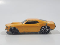 2007 Hot Wheels '69 Ford Mustang Yellow Die Cast Toy Muscle Car Vehicle