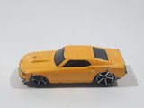 2007 Hot Wheels '69 Ford Mustang Yellow Die Cast Toy Muscle Car Vehicle