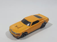 2007 Hot Wheels '69 Ford Mustang Yellow Die Cast Toy Muscle Car Vehicle