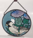 Chickadee Song Bird Small 3 1/2" Painted Stained Glass Suncatcher