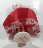 Vintage Bradley Style Big Eyes Southern Belle Red Dress and Hat 18" Tall Fabric with Vinyl Face Doll Made in Korea