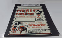 Rare An Avalanche Of Laughter Mickey The Mouse In His Latest Mirthquake 12 1/2" x 17 1/2" Lithographed Steel Metal Collector Sign On Cardboard Backing