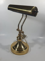 Vintage Curved All Brass Piano Bankers Desk Lamp