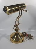 Vintage Curved All Brass Piano Bankers Desk Lamp