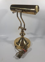 Vintage Curved All Brass Piano Bankers Desk Lamp