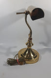 Vintage Curved All Brass Piano Bankers Desk Lamp