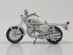 Vintage Yatming 1334 Honda CB-750 Four Police White Motor Cycle Die Cast Toy Vehicle Missing Parts