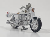 Vintage Yatming 1334 Honda CB-750 Four Police White Motor Cycle Die Cast Toy Vehicle Missing Parts