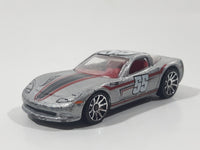 2005 Hot Wheels Corvette C6 Silver Die Cast Toy Car Vehicle