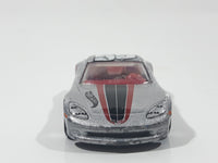 2005 Hot Wheels Corvette C6 Silver Die Cast Toy Car Vehicle