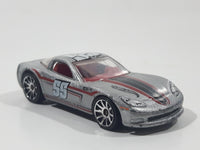 2005 Hot Wheels Corvette C6 Silver Die Cast Toy Car Vehicle