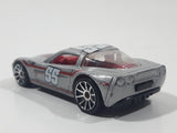 2005 Hot Wheels Corvette C6 Silver Die Cast Toy Car Vehicle