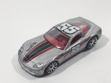 2005 Hot Wheels Corvette C6 Silver Die Cast Toy Car Vehicle