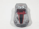 2005 Hot Wheels Corvette C6 Silver Die Cast Toy Car Vehicle