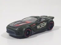 2012 Hot Wheels Track Stars Scorcher Dark Olive Green Die Cast Toy Car Vehicle