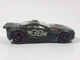 2012 Hot Wheels Track Stars Scorcher Dark Olive Green Die Cast Toy Car Vehicle