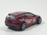 2012 Hot Wheels Subaru WRX STI Red Die Cast Toy Car Vehicle