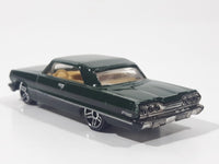 2011 Hot Wheels '63 Chevy Impala Dark Green Die Cast Toy Car Vehicle