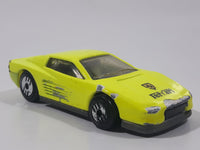 1993 Hot Wheels Criss Cross Crash Set Ferrari Testarossa Fluorescent Yellow Die Cast Toy Super Car Exotic Vehicle