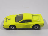 1993 Hot Wheels Criss Cross Crash Set Ferrari Testarossa Fluorescent Yellow Die Cast Toy Super Car Exotic Vehicle