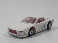 1987 Hot Wheels Ferrari Testarossa White Die Cast Toy Car Vehicle - Ultra Hots