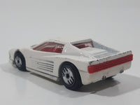 1987 Hot Wheels Ferrari Testarossa White Die Cast Toy Car Vehicle - Ultra Hots