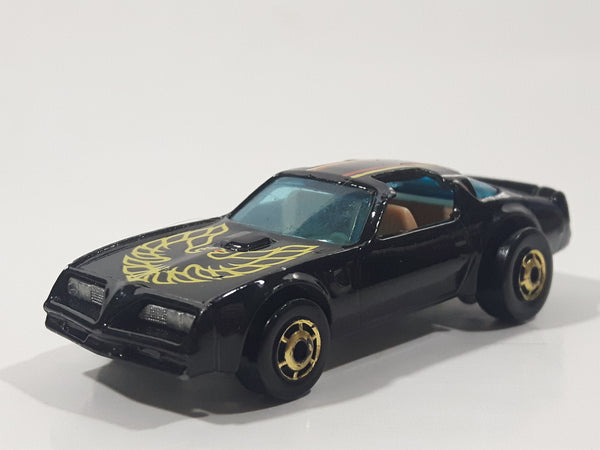 Rare Vintage 1982 Hot Wheels Hot Ones Hot Bird Black Yellow Die Cast Toy Car Vehicle - Gold Wheels