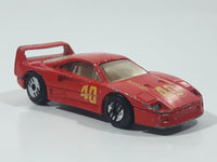 1989 Hot Wheels Ferrari F40 Red Die Cast Toy Car Vehicle Opening Rear Mount Engine UH