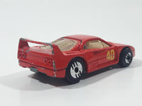 1989 Hot Wheels Ferrari F40 Red Die Cast Toy Car Vehicle Opening Rear Mount Engine UH