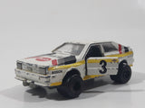 Vintage Majorette No. 221 Audi Quattro White 1/68 Scale Die Cast Toy Car Vehicle with Opening Doors