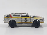 Vintage Majorette No. 221 Audi Quattro White 1/68 Scale Die Cast Toy Car Vehicle with Opening Doors