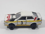 Vintage Majorette No. 221 Audi Quattro White 1/68 Scale Die Cast Toy Car Vehicle with Opening Doors