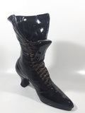 Vintage Black Victorian Style Boot 10" Tall Ceramic Ornamental Vase