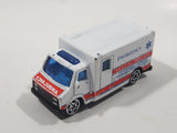 Motor Max No. 6034 Emergency Medical Services Ambulance Van White Die Cast Toy Car Vehicle with Opening Rear Doors