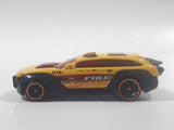 2014 Hot Wheels City Rescue HW Pursuit Yellow Die Cast Fire Rescue Toy Car Vehicle