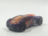 2011 Hot Wheels Super 6-Lane Raceway Phantom Racer Metalflake Dark Violet Purple Die Cast Toy Race Car Vehicle