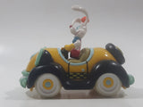 Rare Vintage Disney Amblin Who Framed Roger Rabbit? Benny The Cab Yellow Plastic Pull Back Toy Car Vehicle