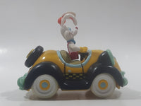 Rare Vintage Disney Amblin Who Framed Roger Rabbit? Benny The Cab Yellow Plastic Pull Back Toy Car Vehicle