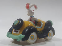 Rare Vintage Disney Amblin Who Framed Roger Rabbit? Benny The Cab Yellow Plastic Pull Back Toy Car Vehicle