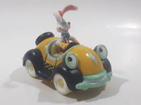 Rare Vintage Disney Amblin Who Framed Roger Rabbit? Benny The Cab Yellow Plastic Pull Back Toy Car Vehicle