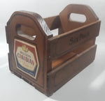 Vintage 1981 North Columbia Trading Company Molson Canadian Six Pack Wood Carrying Crate