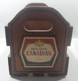 Vintage 1981 North Columbia Trading Company Molson Canadian Six Pack Wood Carrying Crate