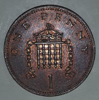 1985 United Kingdom Great Britain One Penny 1 Cent Queen Elizabeth II Copper Metal Coin