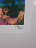 Park West Gallery Fanch Ledan Terrace Sculptures Painting 7" x 7" Serioligthograph Art Print