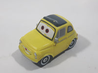 Disney Pixar Cars Fiat 500 Luigi Yellow Plastic Die Cast Toy Car Vehicle